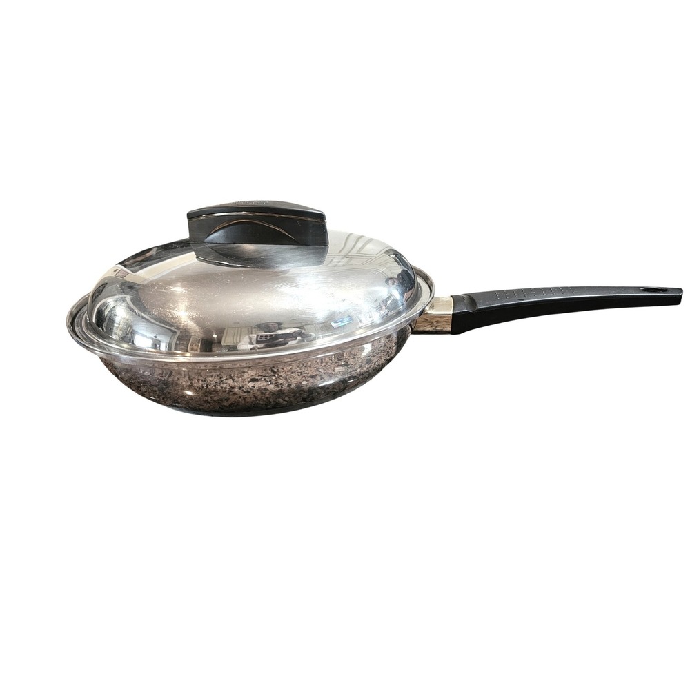 Cuisinox 10 Inch Stainless Steel Frying Pan w Lid‎ 18/10 STS Super Brazing Korea